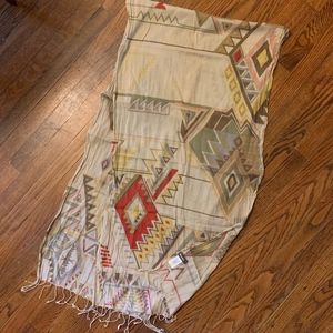 ROOTS cotton navajo print scarf